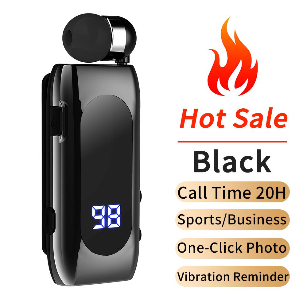 # K55 Lavalier Business Bluetooth 5.2 Headphone Talk/Music Time 20 Hours,LED Digital Display,Noice Cancelling Wireless Earphones