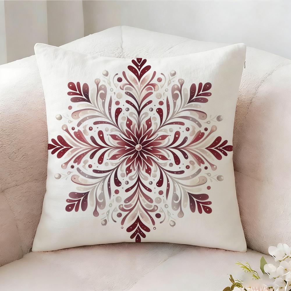 Snowflake Hexagonal Maple Leaf Pillow Case Pillowcase Doublesided Printed Sofa Cushion Bedroom Headboard Pillow