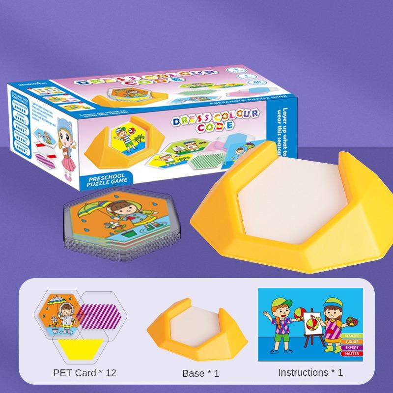 Цветной код-головоломка, развивающая детская логическая настольная игра, головоломка, геометрические интеллектуальные головоломки, детская пространственная игрушка, сделай сам, подарки