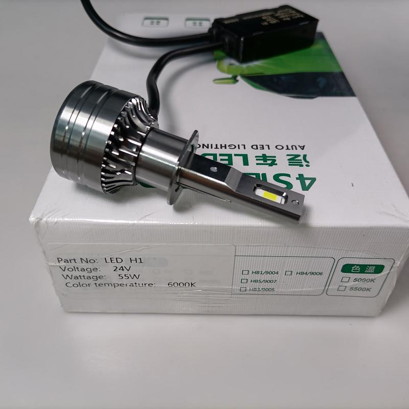 Светодиодные лампы H1 24V 55W 6000K Высокий люмен Светодиодный комплект автомобильных фар Лампы для автомобильных фар Светодиодные лампы накаливания