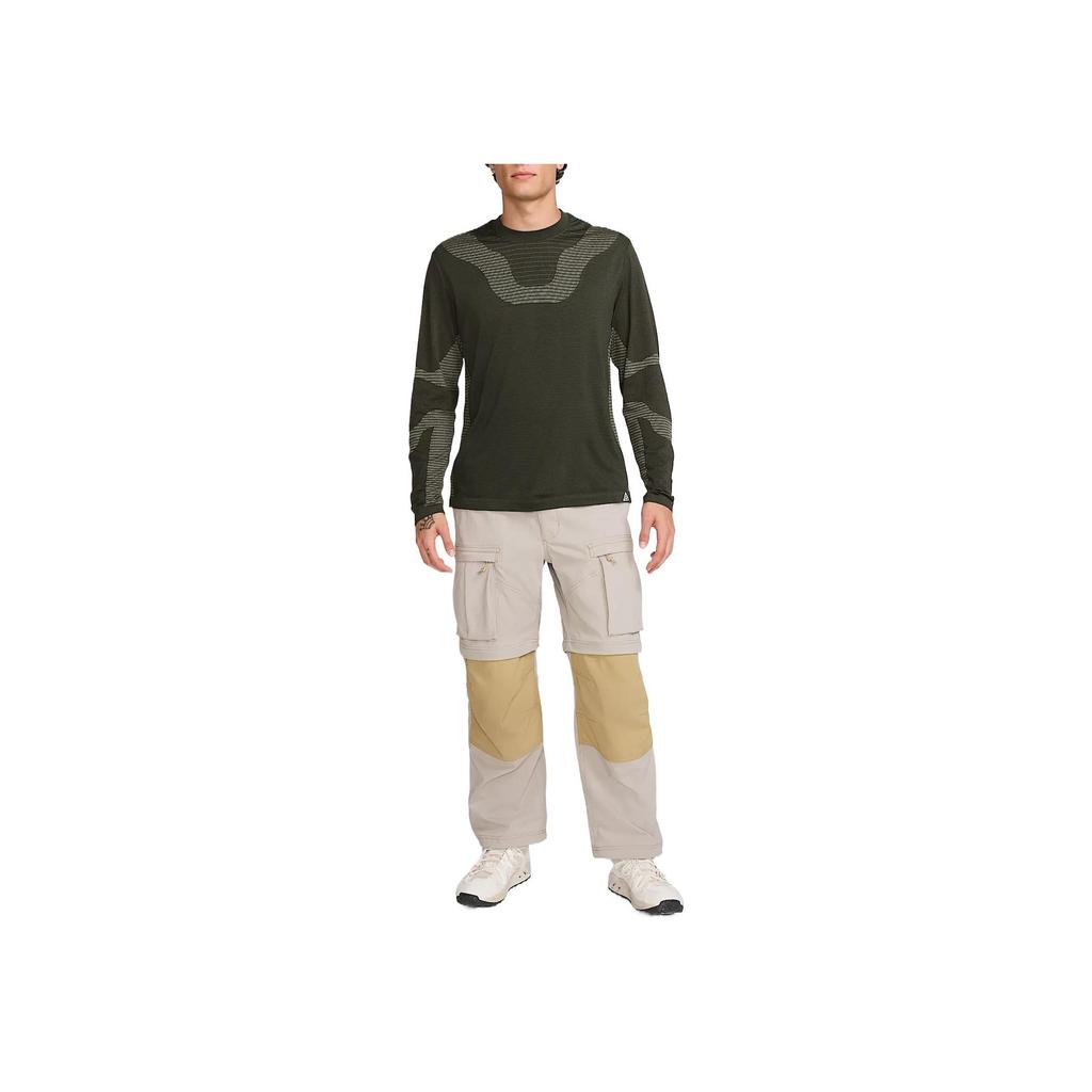 Nike Dri-FIT ADV SS25 Серия Delta River ACG Мягкая Удобная Дышащая Приталенная Футболка с Длинным Рукавом Мужские Топы Темно-Серый FV8906-355