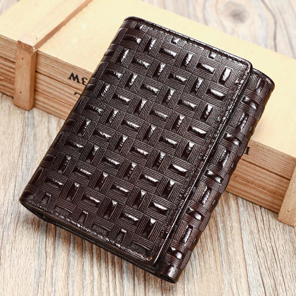 Кошелек из коровьей кожи, мужской, винтажный, из натуральной кожи, противоугонный чехол для карт, кожаный зажим для нескольких карт