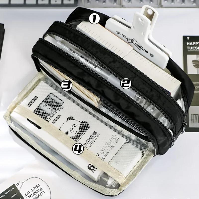 Прозрачный пенал Kawaii Канцелярская сумка Школьный мешочек Сумка для ручек Большая вместимость Прозрачный пенал для девочек Обратно в школу