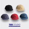 American Ami Kaji Letter Short Brim Cap Baseball Cap Female Retro Washed Old Soft Top Tooling Hat Trendy Man