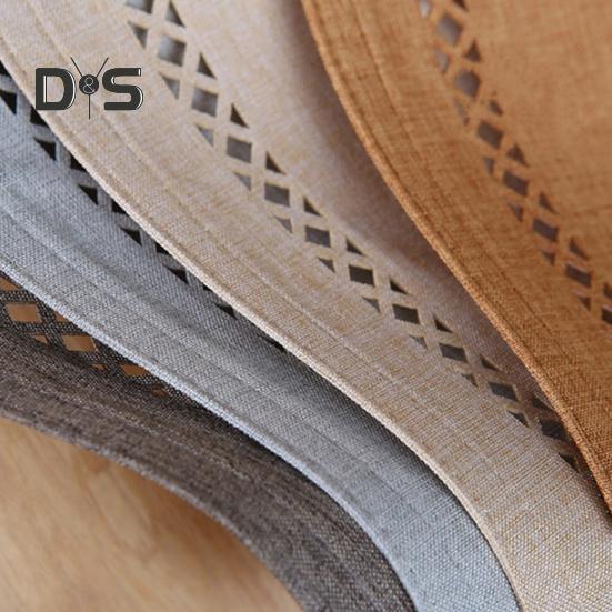 Водонепроницаемый коврик под приборы, геометрический, с выемкой, квадратной формы, утолщенный, термостойкий, нескользящий, для вечеринок, свадеб, банкетов, украшения стола, обеденного кухонного коврика