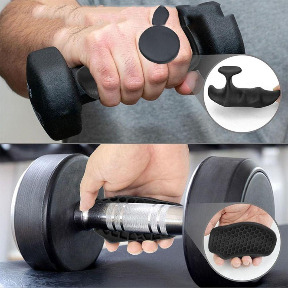 1 Pair Ergonomic Weight Lifting Grips Anti-slip Silicone Palm Grips Weightlifting