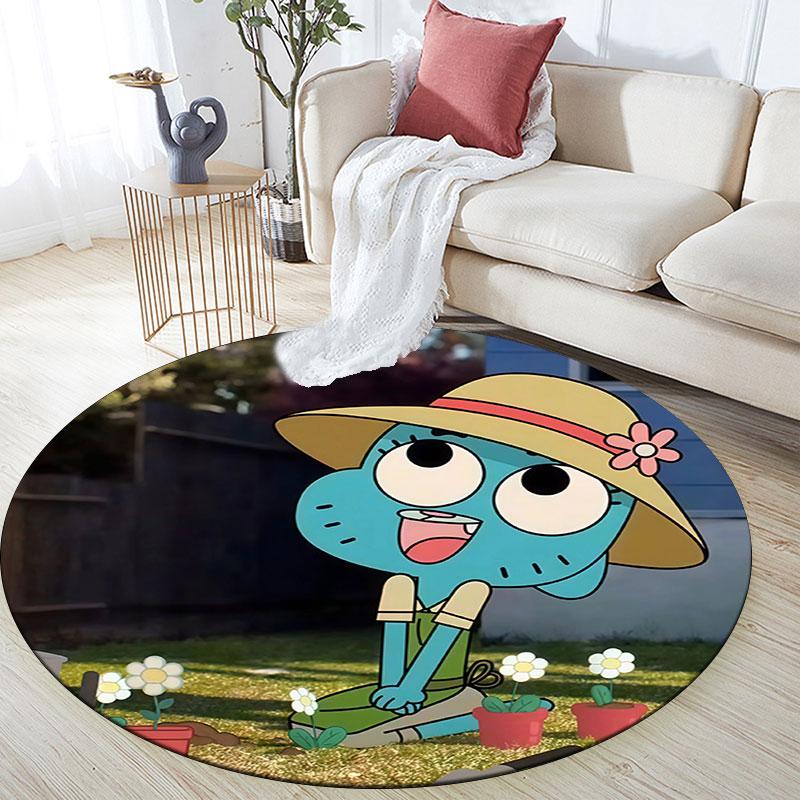 Nicole Watterson pattern round rug,Carpet Rug for Living Room Bedroom Playroom ,Non-slip Floor Mat,Holiday Gifts and Birthday Gifts.