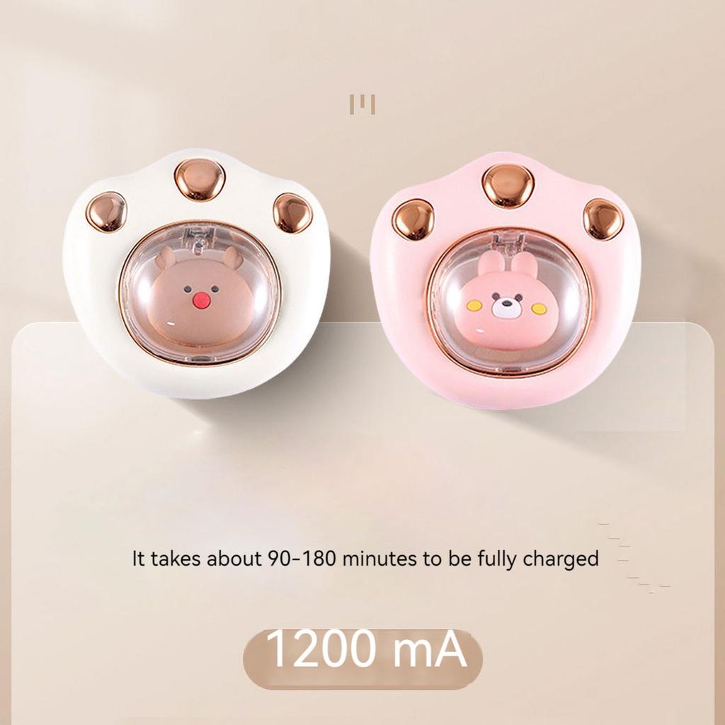 1200 мАч Мультяшная грелка для рук Мини Портативная USB Перезаряжаемая Грелка для рук 3 уровня нагрева Ночник с ремешком для руки Зима