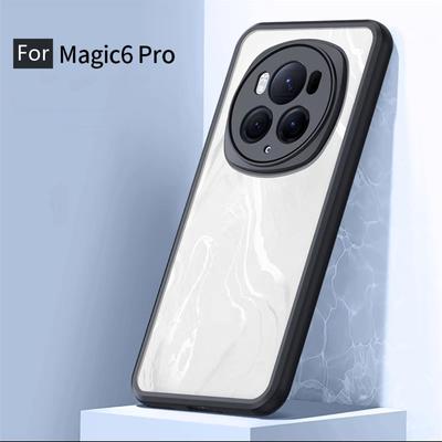 Для чехла Honor Magic 6 Pro Чехол Honor Magic 6 Pro Funda Coque Жесткий Прозрачный ПК Мягкий ТПУ Защитный Чехол-накладка Для Honor Magic 6 Pro