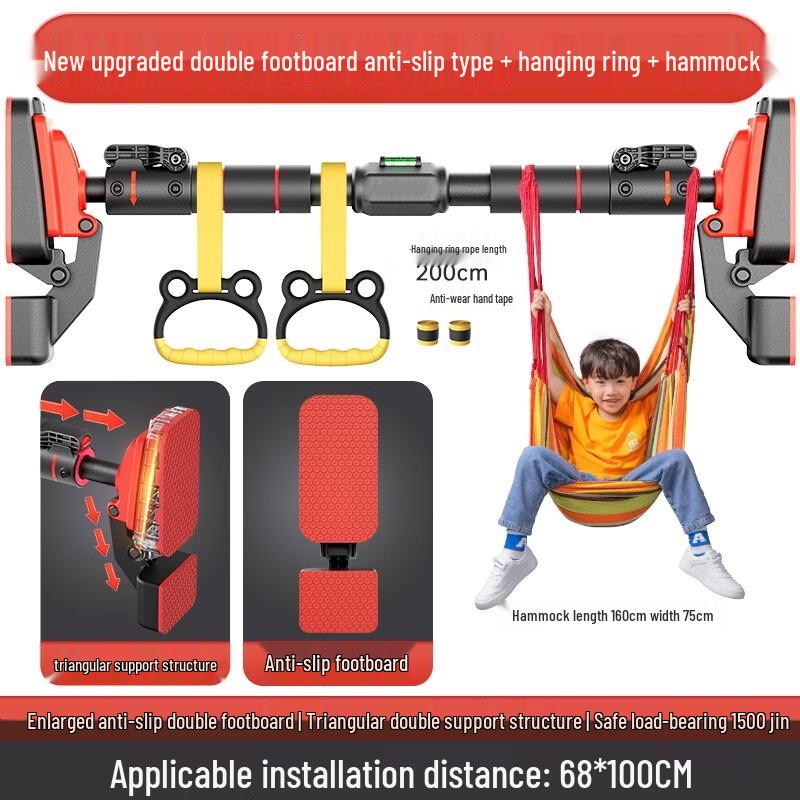 Zebian No-Drill Upgraded Dual-Support Pull-Up Bar