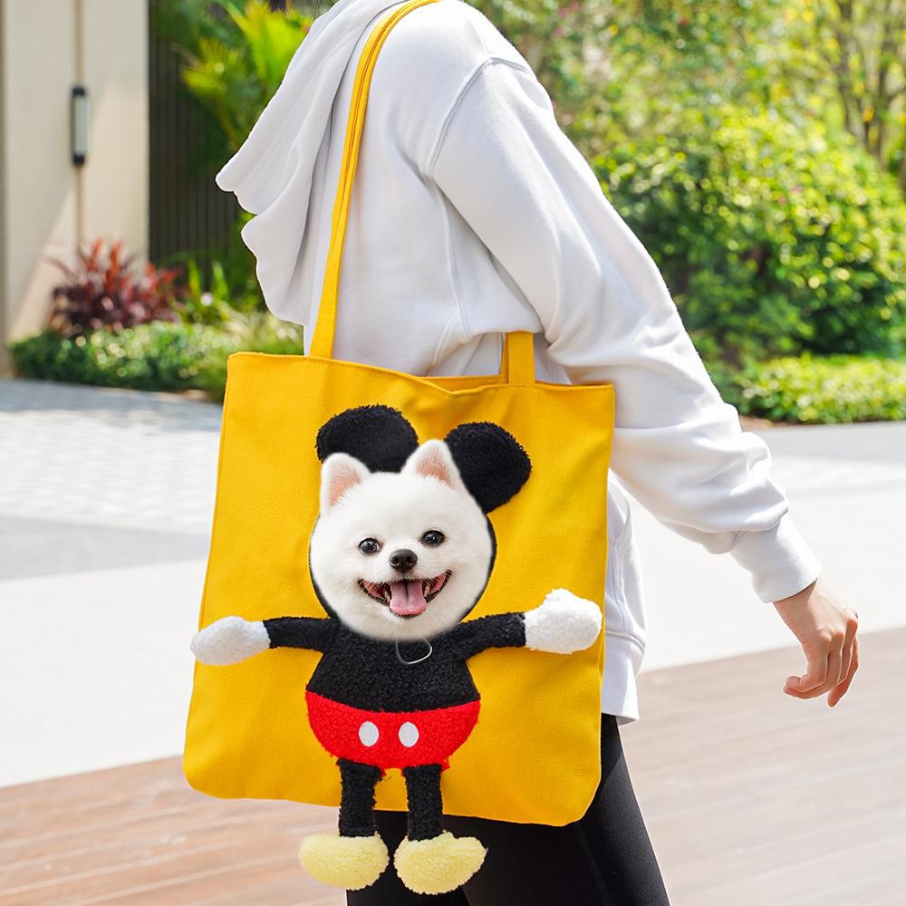 Pet Out Bag Cat Bag Crossbody Portable Cat Bag Small Dog Shoulder Bag Supplies Cartoon