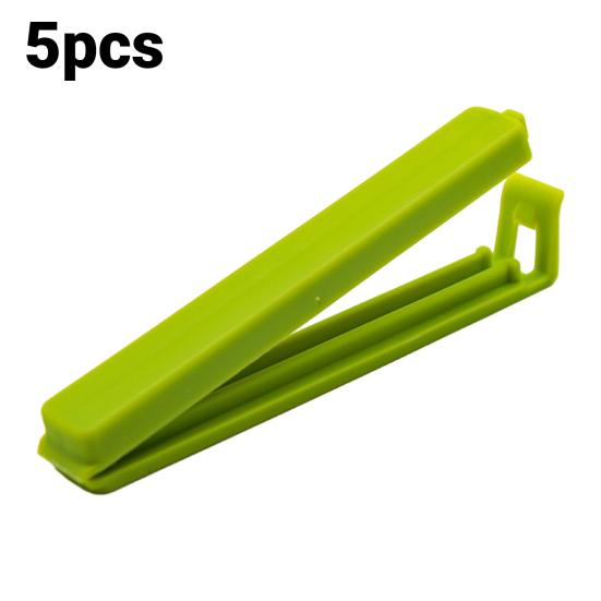 5Pcs Food Bag Sealing Clips with Silicone Seal Reusable Airtight Clamps for Chips Snacks Tea Leaves Kitchen Storage Organizer