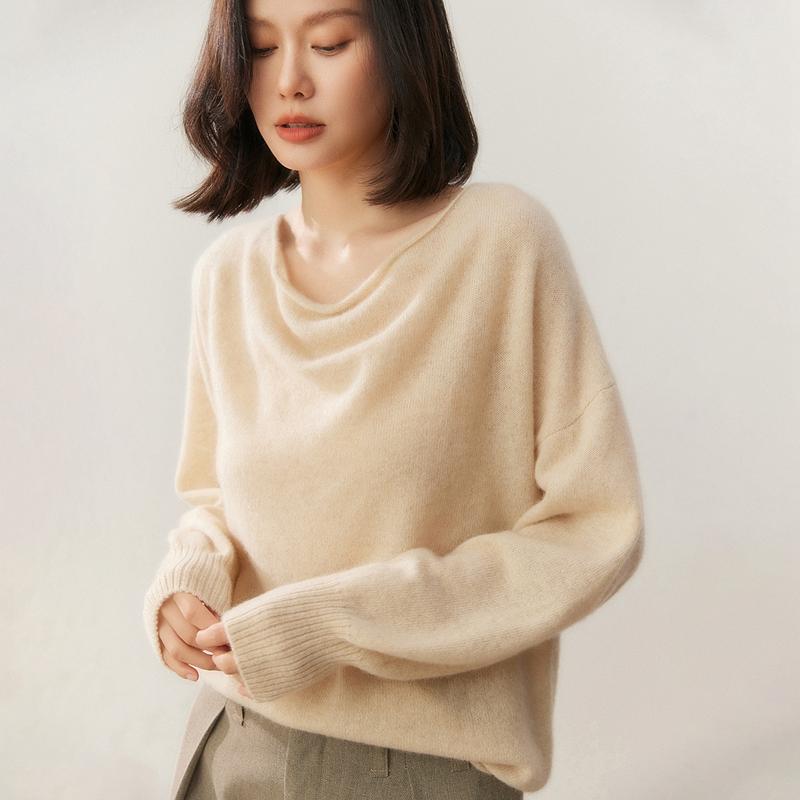 Женский свитер Qinghe 100% чистый кашемир - Ультрамягкий роскошный зимний пуловер