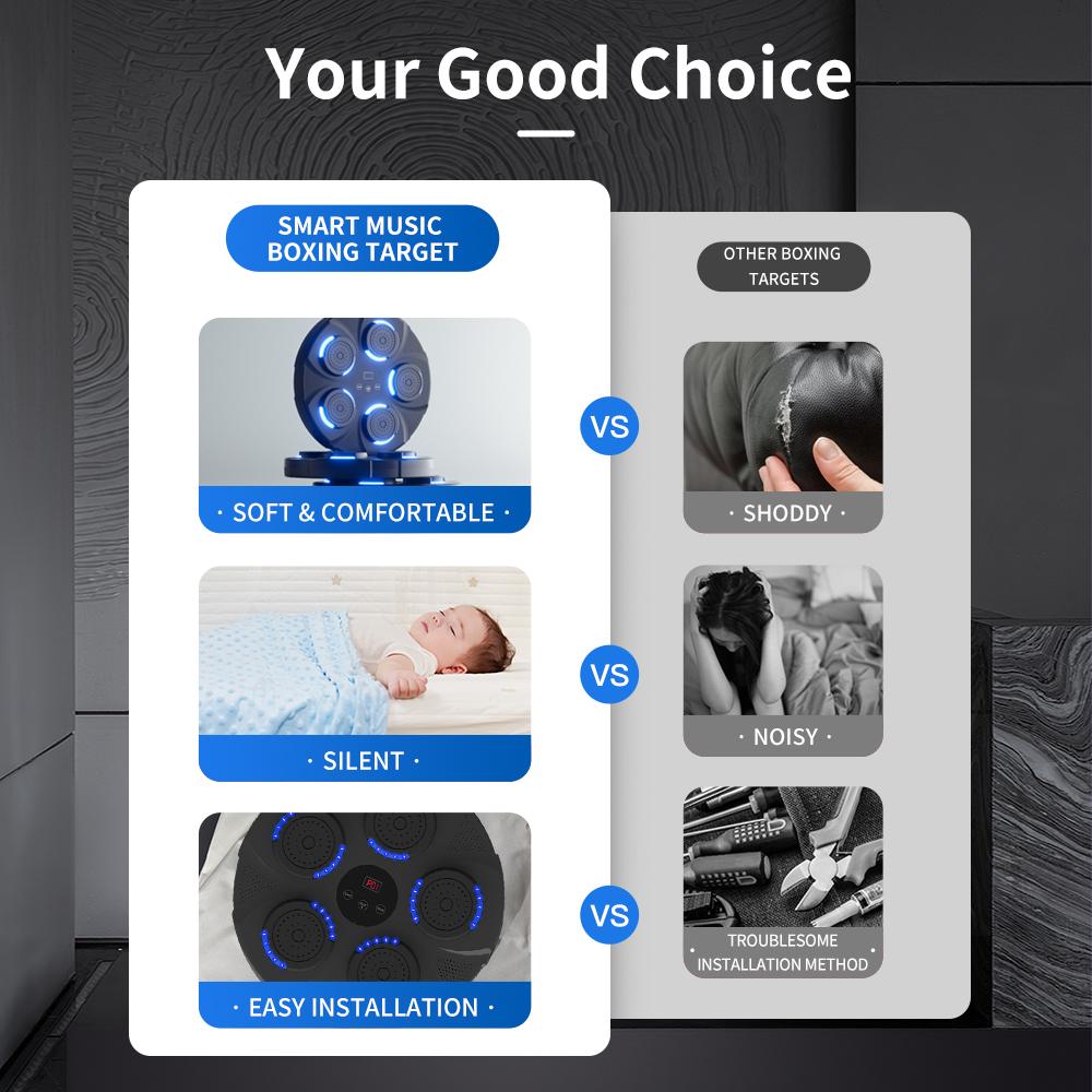 Smart Music Boxing Machine Digital Boxing Response Target Beat Rhythm Wall Target Hanging Smart Sandbag Training Equipment