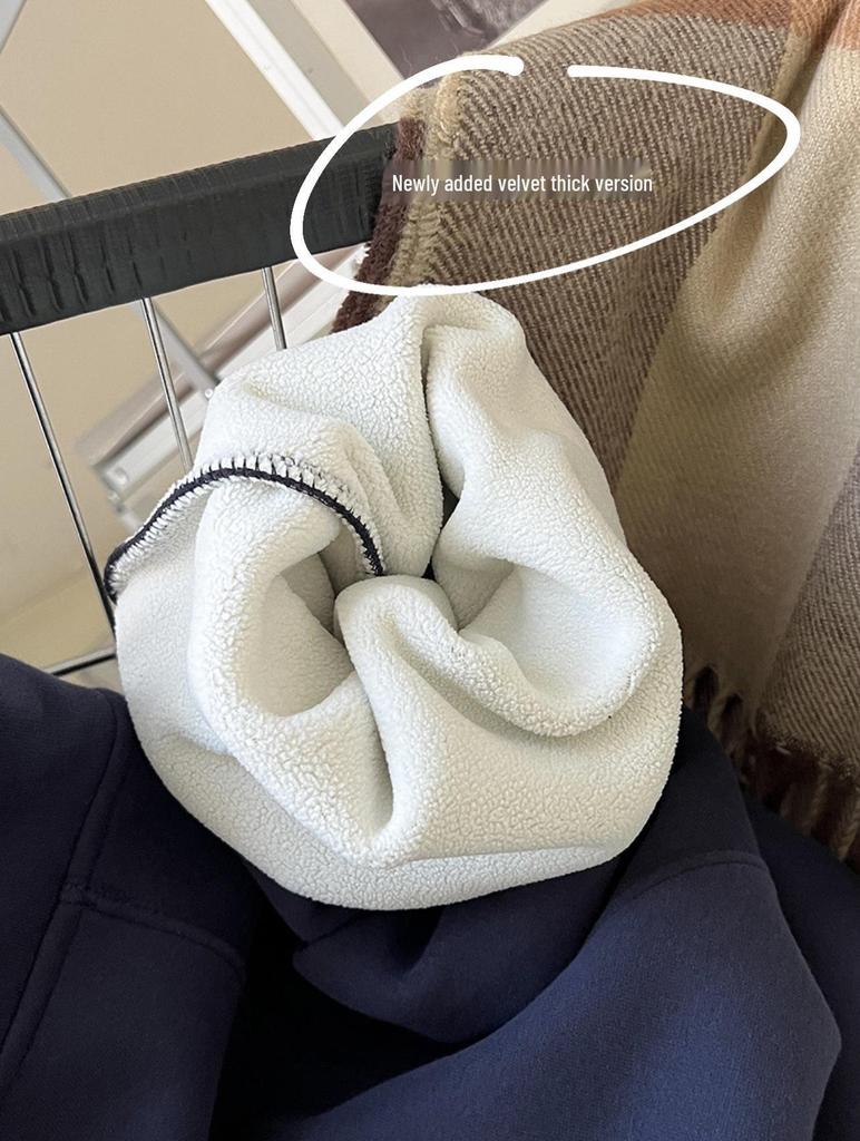 Sinan American Поло на молнии с отворотом: Свободный крой плюс бархатный свитер, коллекция осень/зима SN2019