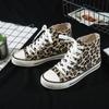 Hot Selling High Top Canvas Shoes Female Leopard Print New Korean Version of Students Original Suichao Low Board Shoes