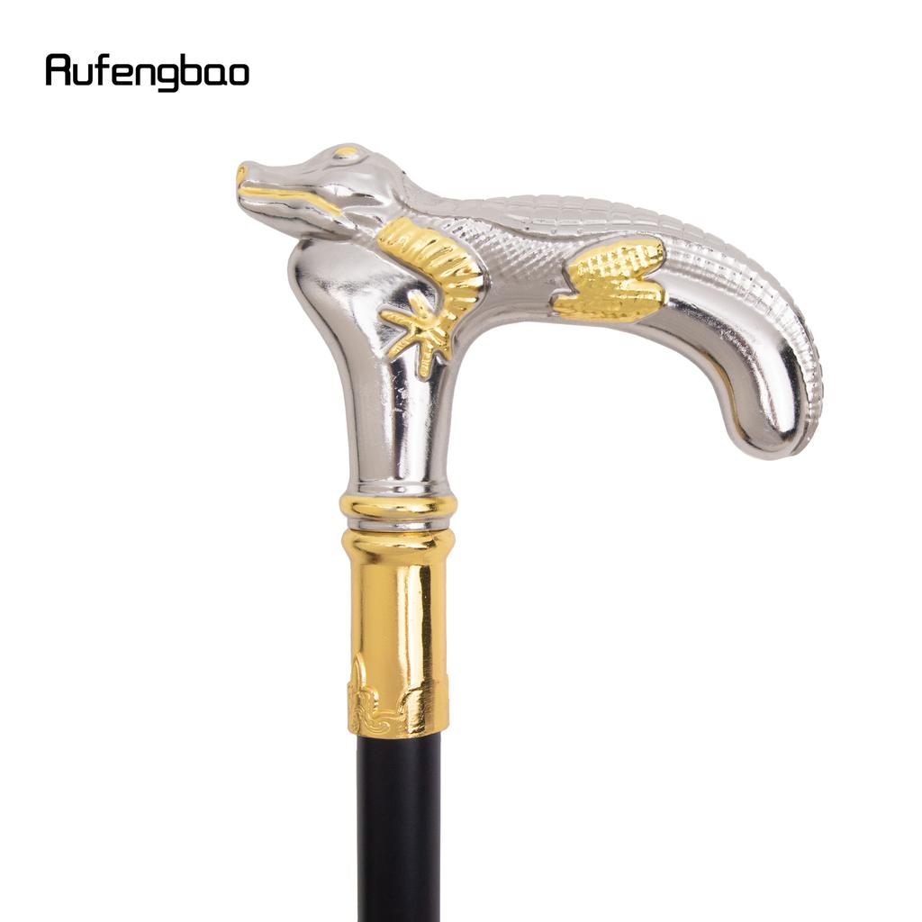 Трость для ходьбы из золотисто-белой ящерицы, модная декоративная трость для джентльмена, элегантная трость для косплея, набалдашник, посох 89 см