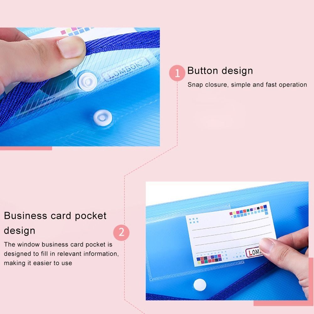 PVC Bag Stationery Storage Pouch File Organizer A5 File Folders Envelope Folder Document Bag