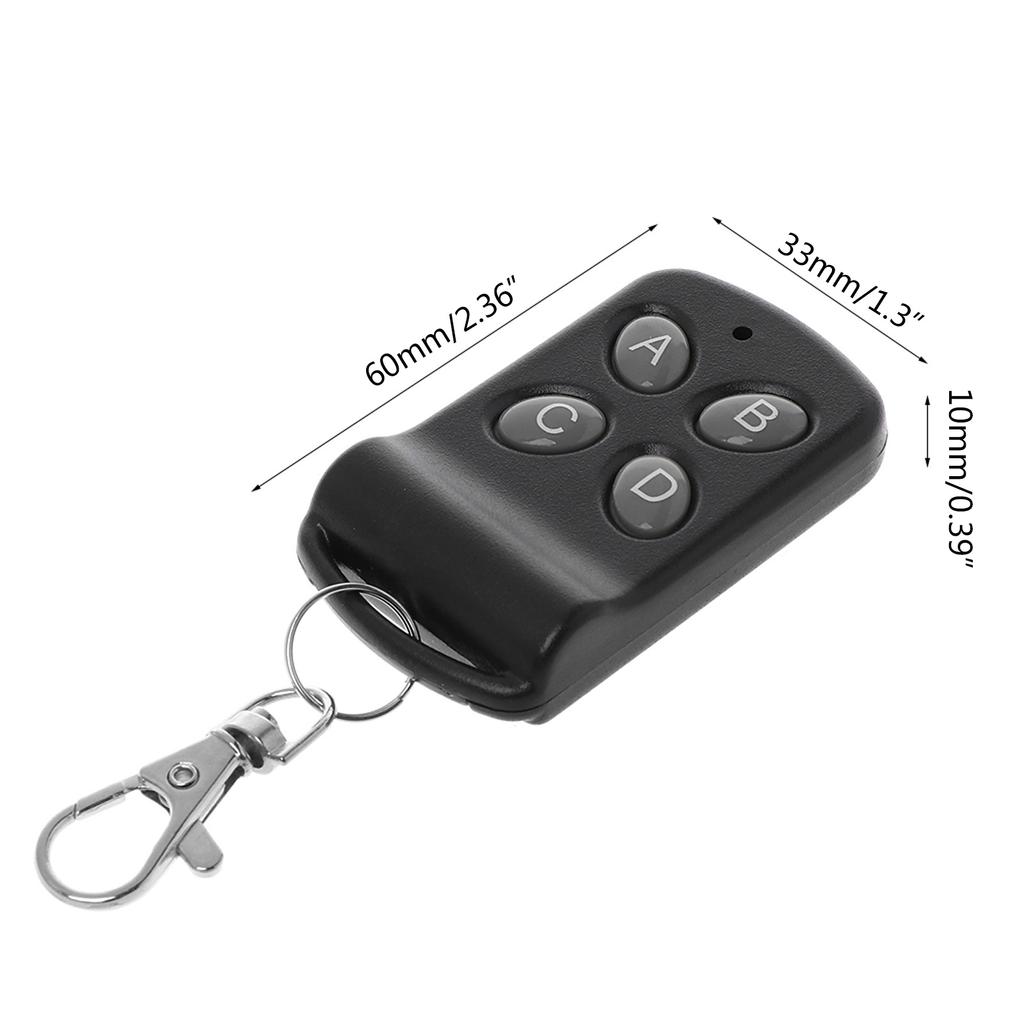 Remote Relays Receiver Transmitter 433Mhz 4 Channel Remote Control Duplicator Cloning Code Car Key for Garage Door Gate