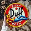 Металлическая табличка Duff Beer Винтажная Круглая 8x8 Дюймов Декор для Кухни Сада Офиса Настенный Прочный Художественный Подарок Хэллоуин Дом Ванная Комната Спальня Гостиная