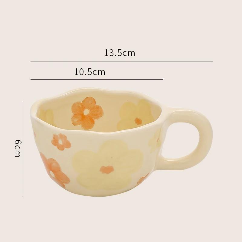 Креативный цветочный узор кружка для кофе керамическая кружка офисная кружка для сока молочная кружка ручной тип чашка для воды чайные чашки бытовые товары
