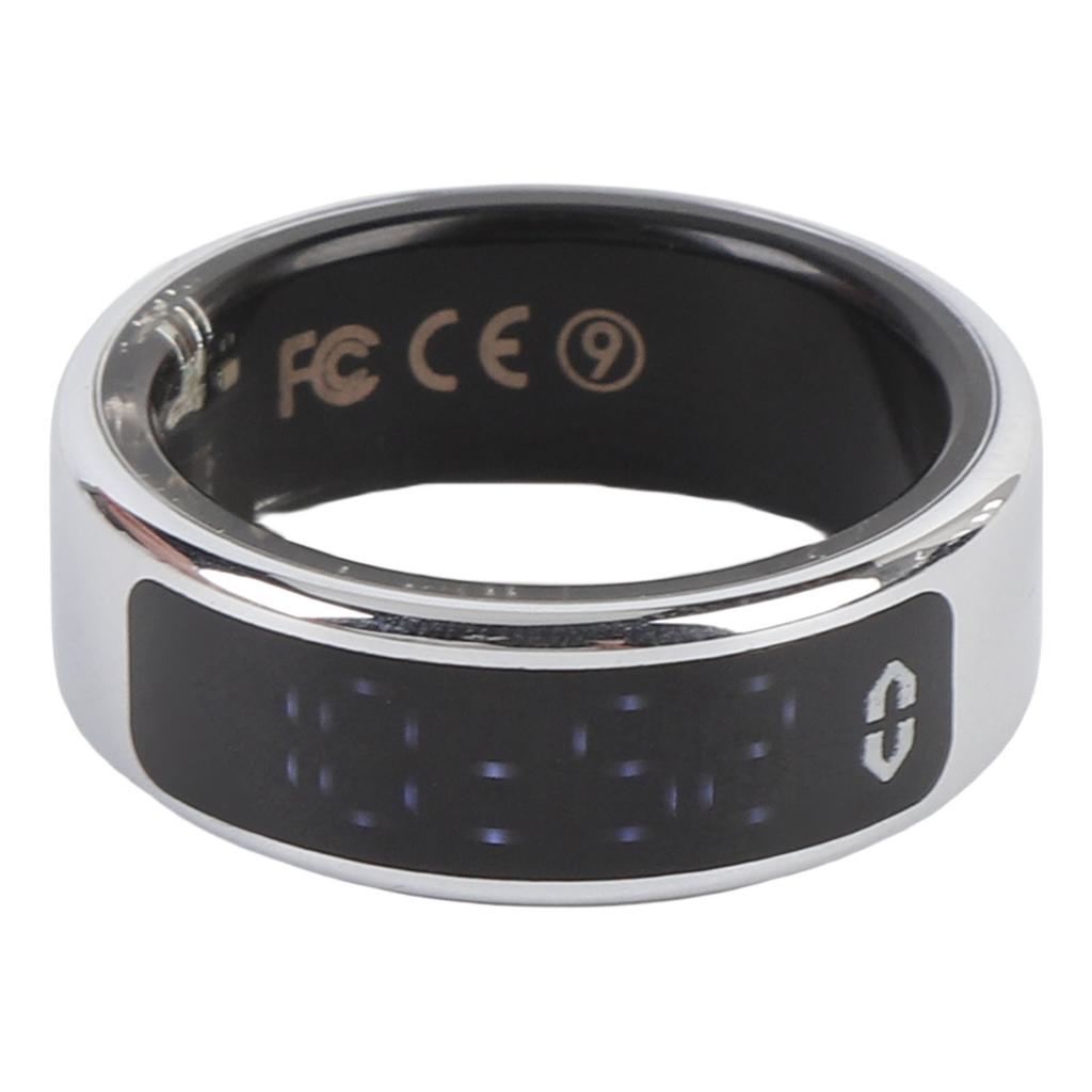 Умное кольцо серебристое шагомер брызгозащищенное умное фитнес-кольцо с дисплеем приложения сенсорные кнопки для