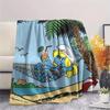 The Smurfs2 Flannel Blanket, High quality Comfortable for All Seasons, Home Decor, Warmth and Comfort
