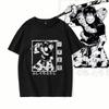 Мужская летняя европейская футболка с короткими рукавами и принтом аниме, уличная одежда, ретро-стираемая футболка с принтом в стиле Харадзюку