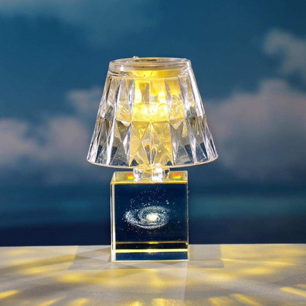 LED Modern Crystal Table Lamp Acrylic Bedside Night Light Creative Crystal Desk Lamp Home