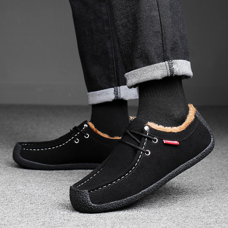TUINANLE Мужская теплая зимняя обувь, высококачественные мокасины, повседневная обувь, туфли на плоской подошве, мужская обувь для вождения