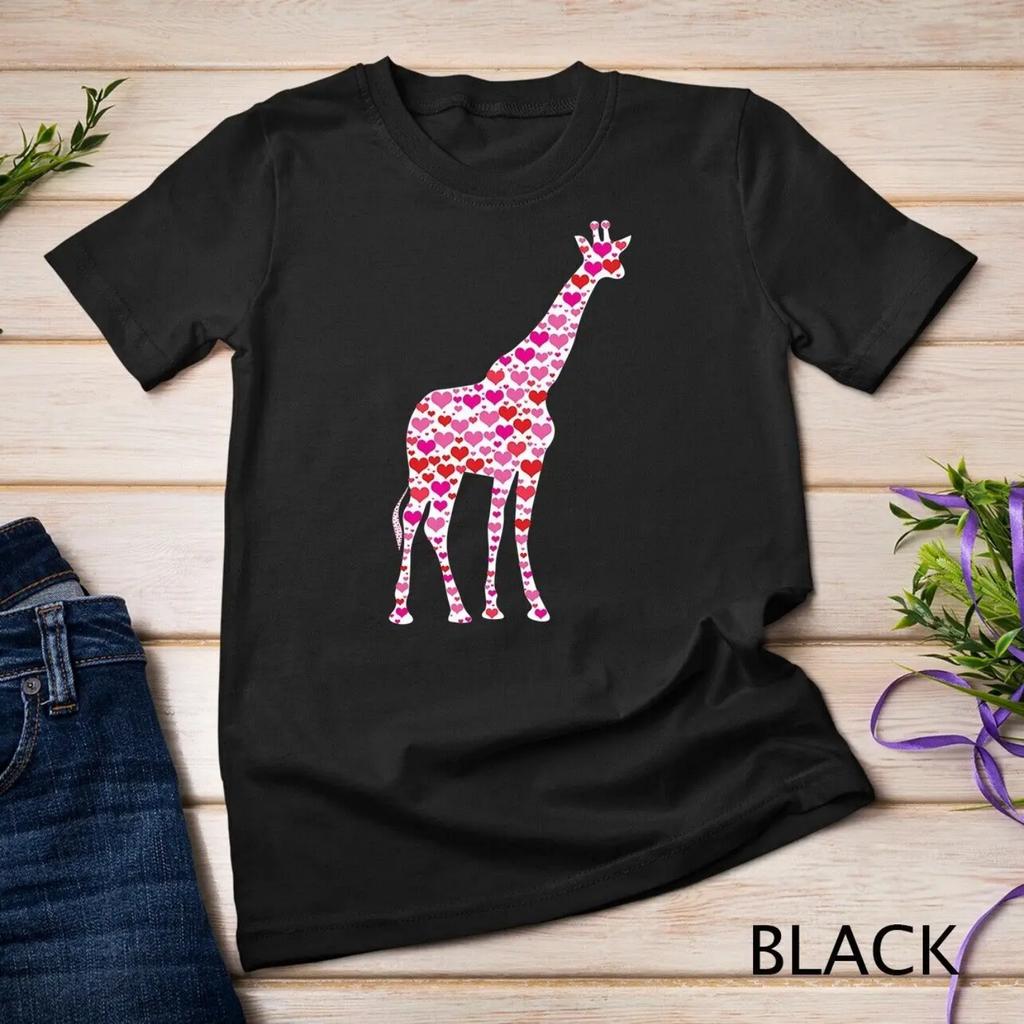 Cute Hearts Giraffe Funny Animals Lover Valentines Day T shirt
