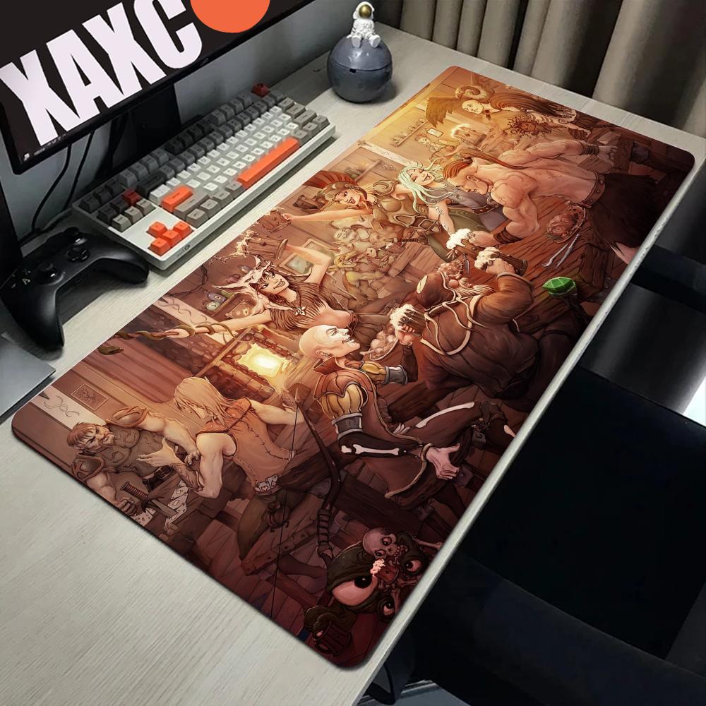 Tibia Large Gaming Mouse Pad Computer Mousepad PC Gamer Mouse Mat Laptop Mausepad Silicone Mouse Carpet Keyboard Mat Desk Pad