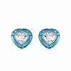 Dulcis Blue Rhodium Clip Earrings 5714385