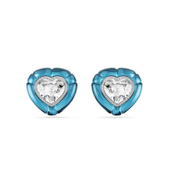 Dulcis Blue Rhodium Clip Earrings 5714385