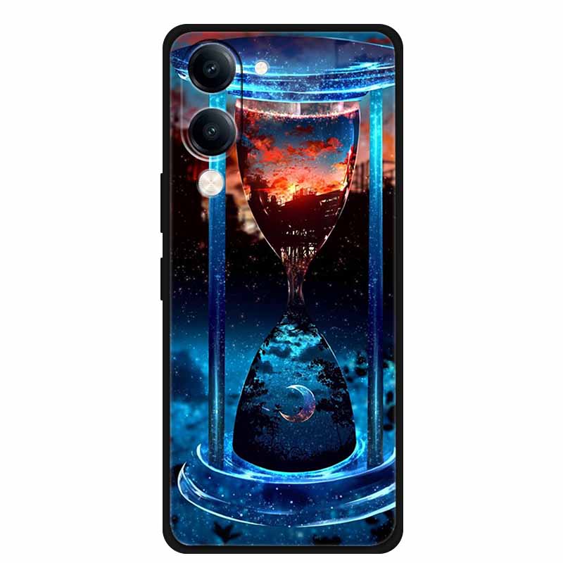 Чехол для Vivo iQOO Z10 Lite Силиконовый Черный ТПУ Funda Задняя крышка для iQOO Z10 Lite 5G I2409 Мягкий чехол Животное Coque IQOOZ10 Lite
