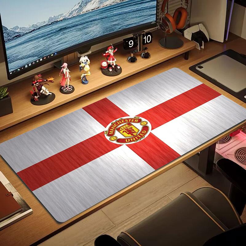 Manchester United F Large Size Mouse Pad Large Gaming Table Cushion Non-slip Laptop Tablet Big Mousepad XXL Mat Mini PC Playmat With Lock edge
