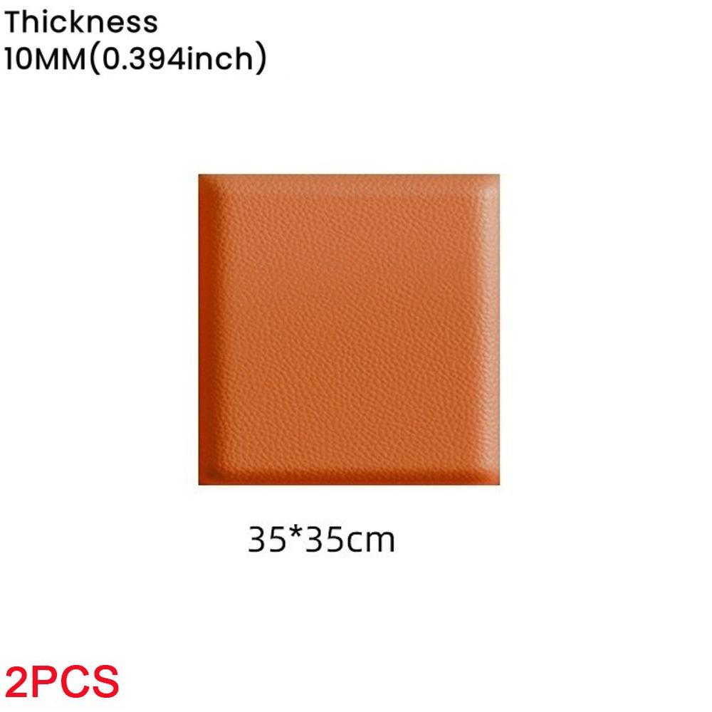2 шт. Самоклеящиеся 3D Настенные Наклейки Мягкие Панели для Стен Дизайн Мягкой Сумки Противоударные Толщиной 10 мм Защита изголовья кровати из кожи