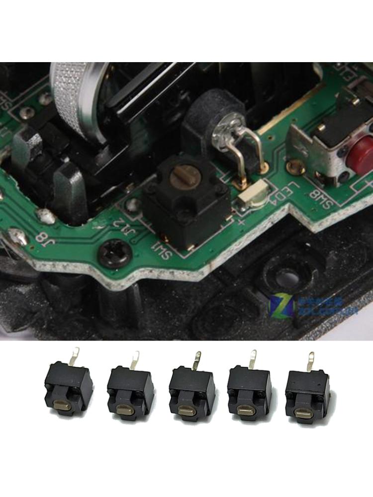 Оригинальная квадратная кнопка микропереключателя мыши для микро-мягкого ролика Ie3.0 Io1.1 Ie4.0 коричневые пятна 0.74N 5 шт.