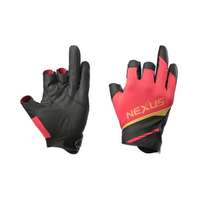 SHIMANO Перчатки Nexus Stretch XL, трехпалый крой, GL-104Y, Красные,