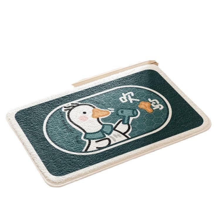 Мультяшный милый коврик для ванной комнаты, нескользящий коврик для входа в дом, коврик для ванной комнаты, впитывающий коврик у двери в ванную комнату