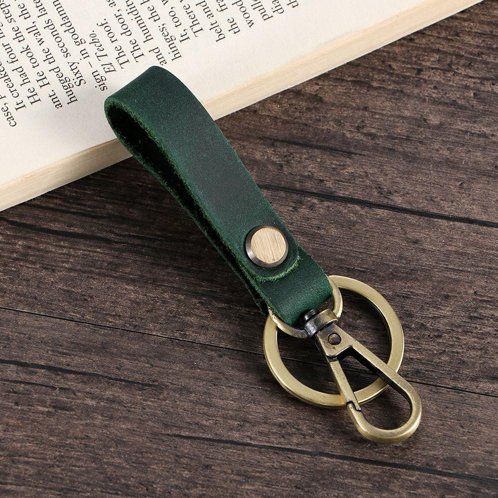 New Gift For Him Friendship Gift Leather Keychain Car Key Ring Accessories Bag Pendant