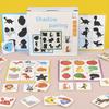 Wooden Montessori Find Shape Toy Animal Fruit Shadow Pairing Puzzle Logical Thinking Game Educational Toys for Children