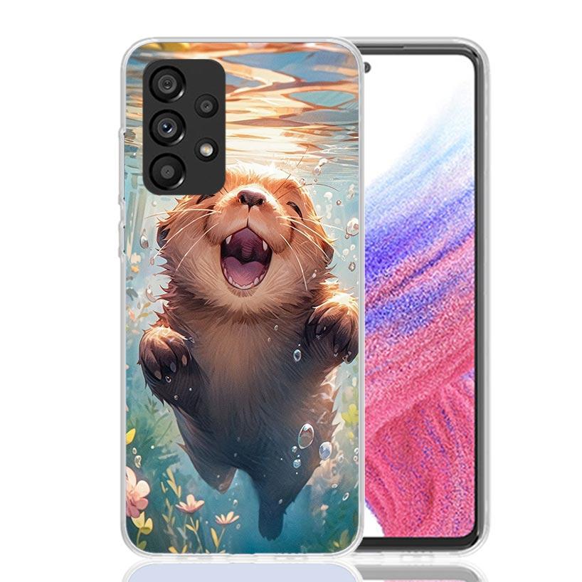 Animal Otter Cute Cartoon Phone Case for Samsung Galaxy A17 A16 A15 A14 A13 A57 A56 A55 A54 A53 A37 A36 A35 A34 A33 A26 A25 A24