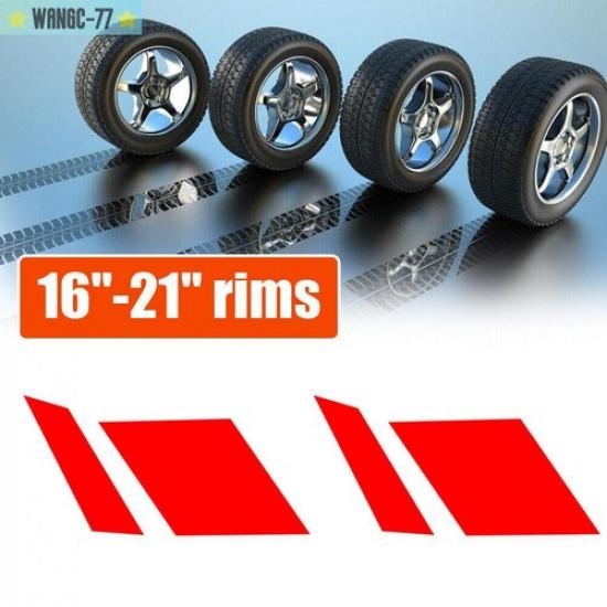 6X Car Wheel Rim Decals Mark Overlay Reflective Sticker Accessory New