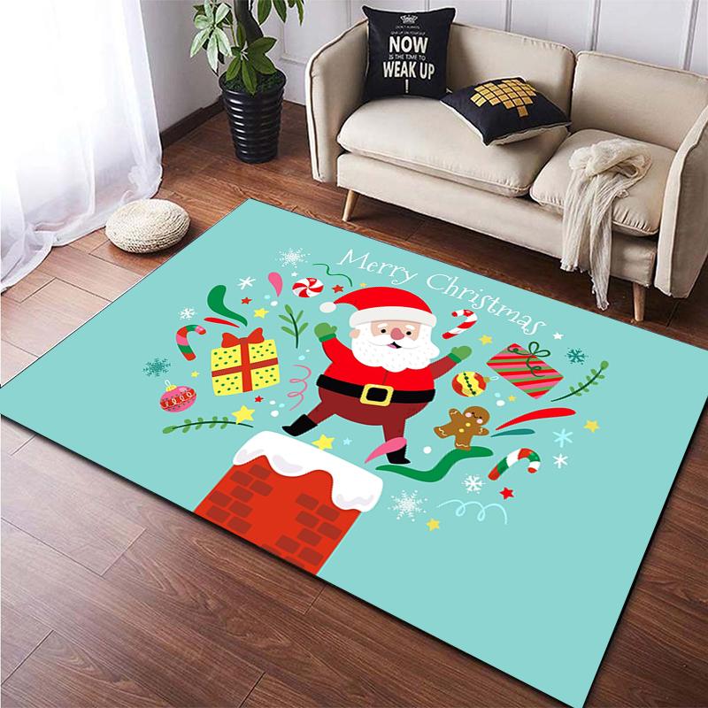 Рождественский большой ковер с HD-печатью, ковер для гостиной, спальни, украшение дивана, нескользящие коврики, дропшиппинг Alfombras