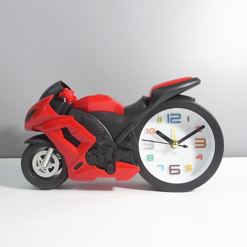 Creative Motorcycle Alarm Clock Portable Desktop Alarm Clock For Children Friends Gift Bedhead Alarm Clock Table Decor