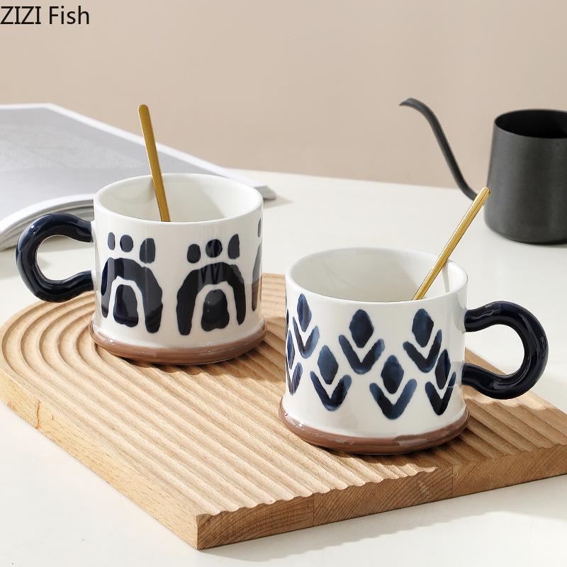 Домашний офис чашка кофе креативная большая емкость завтрак овсянка молоко чашка креативная японская керамическая кружка набор для напитков подарок другу