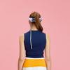 OnOff Women Cut Off Sleeveless Navy Of9803la