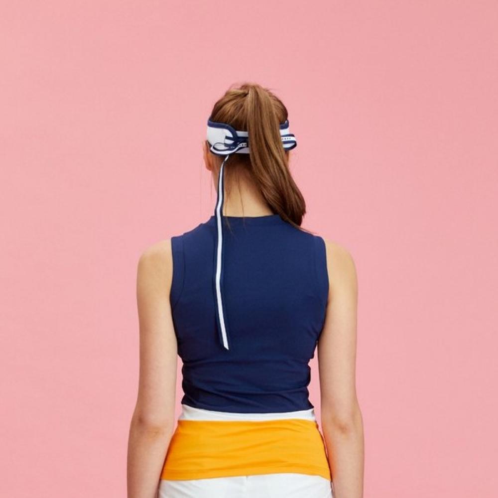 OnOff Women Cut Off Sleeveless Navy Of9803la