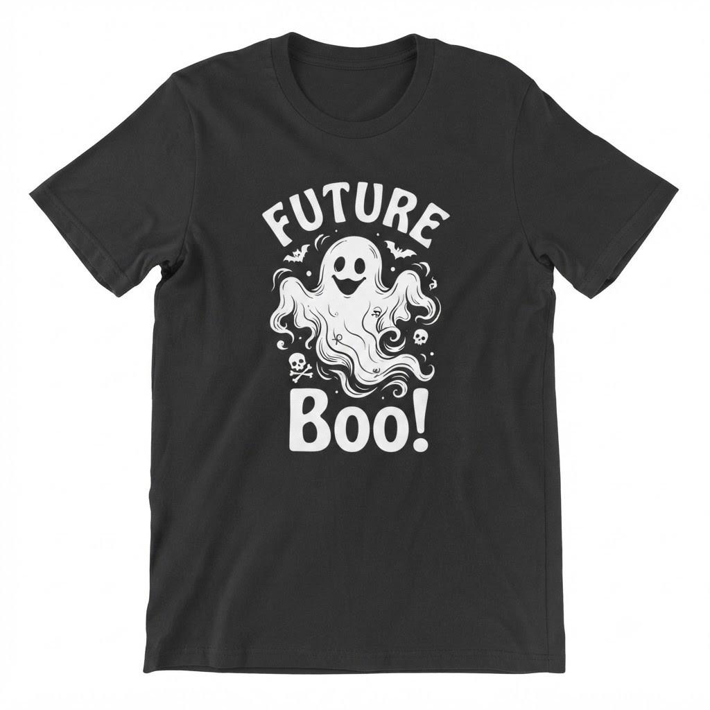 Future Boo T-shirt Tee Future Ghost Funny Halloween Premium